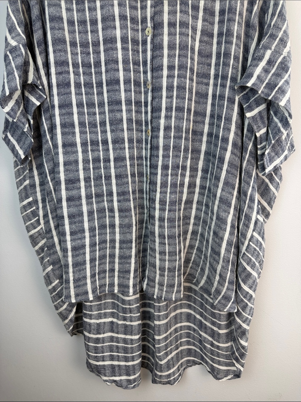 Intimately Free People Oversized Tunic Top Linen Cotton Mini Dress Lg Lagenlook - Picture 4 of 16
